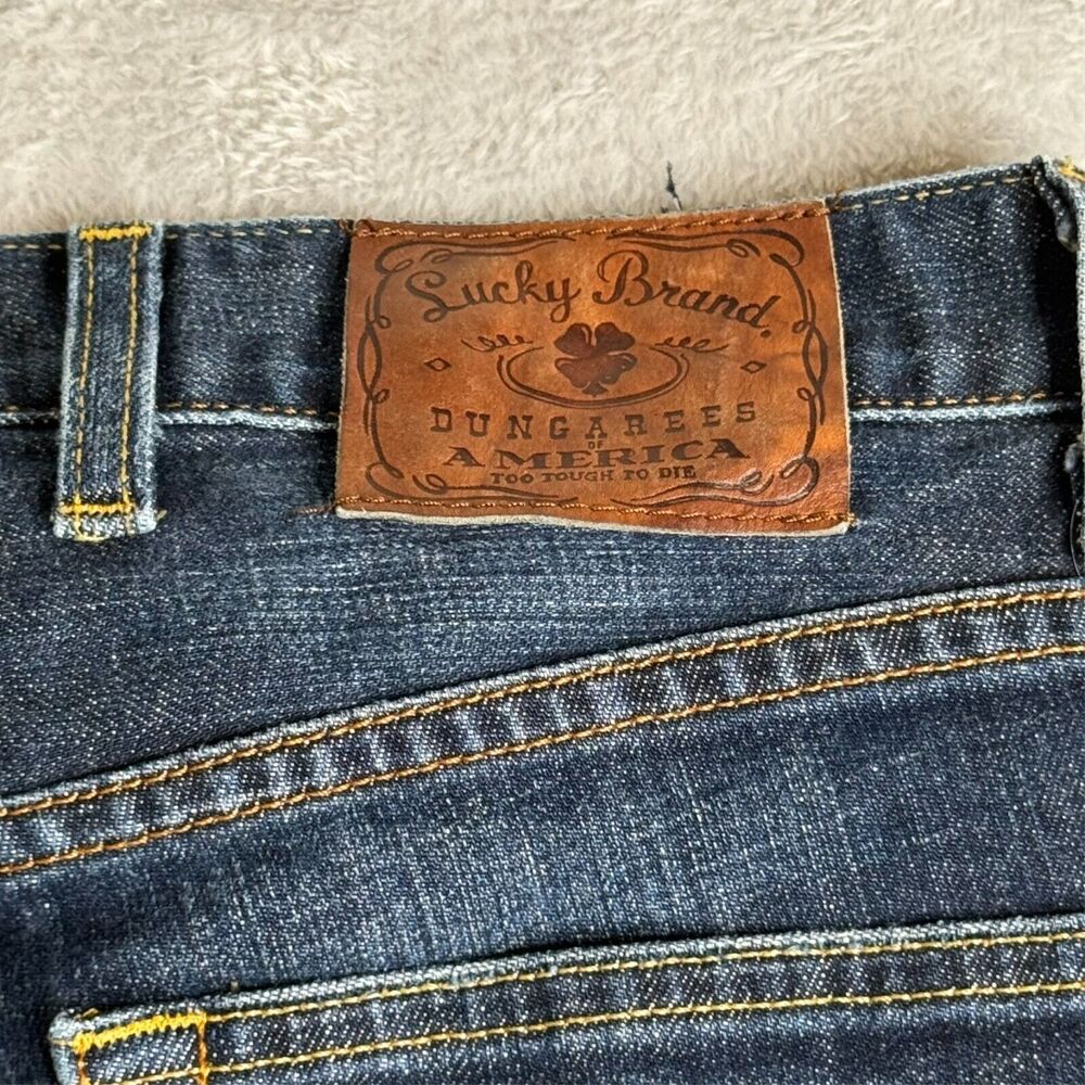 Lucky Brand Jeans Women 28 Slim Boot Leg Dungarees Low Vintage Preppy Y2K USA - Picture 12 of 15